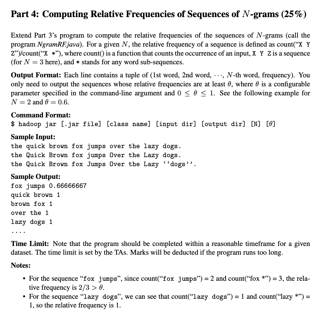 Part 4 : Computing Relative Frequencies of