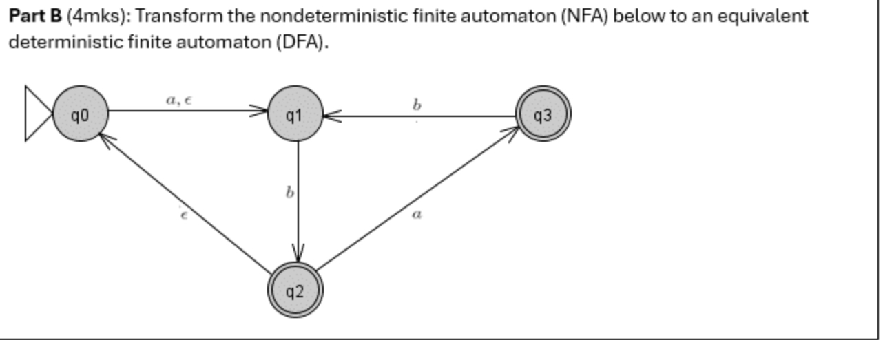 Transform the nom deterministic finite atomaton