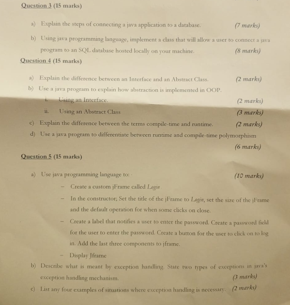 Question 3 ( 1 5 marks ) a ) Explain the steps of