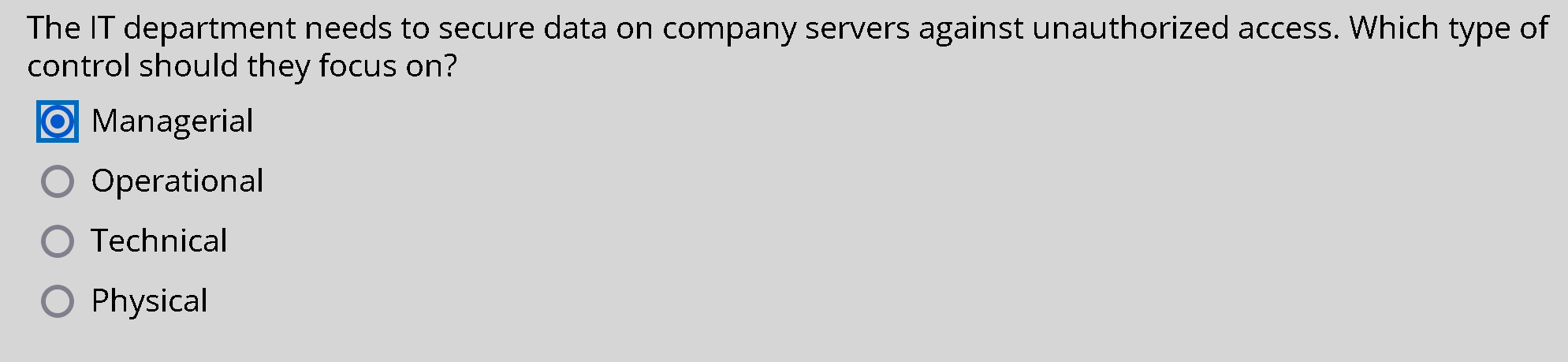 The IT department needs to secure data on company