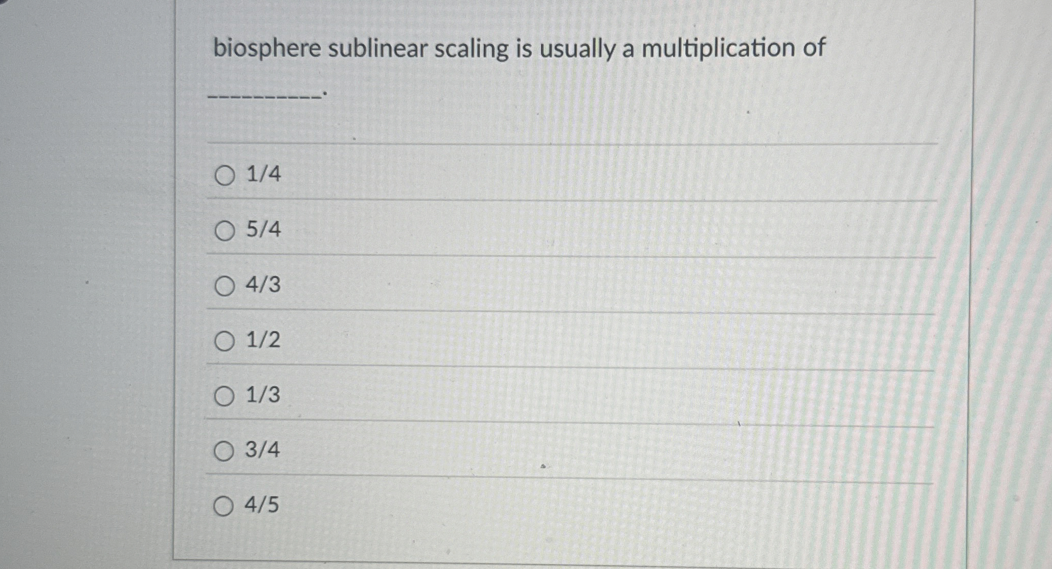 biosphere sublinear scaling is usually a