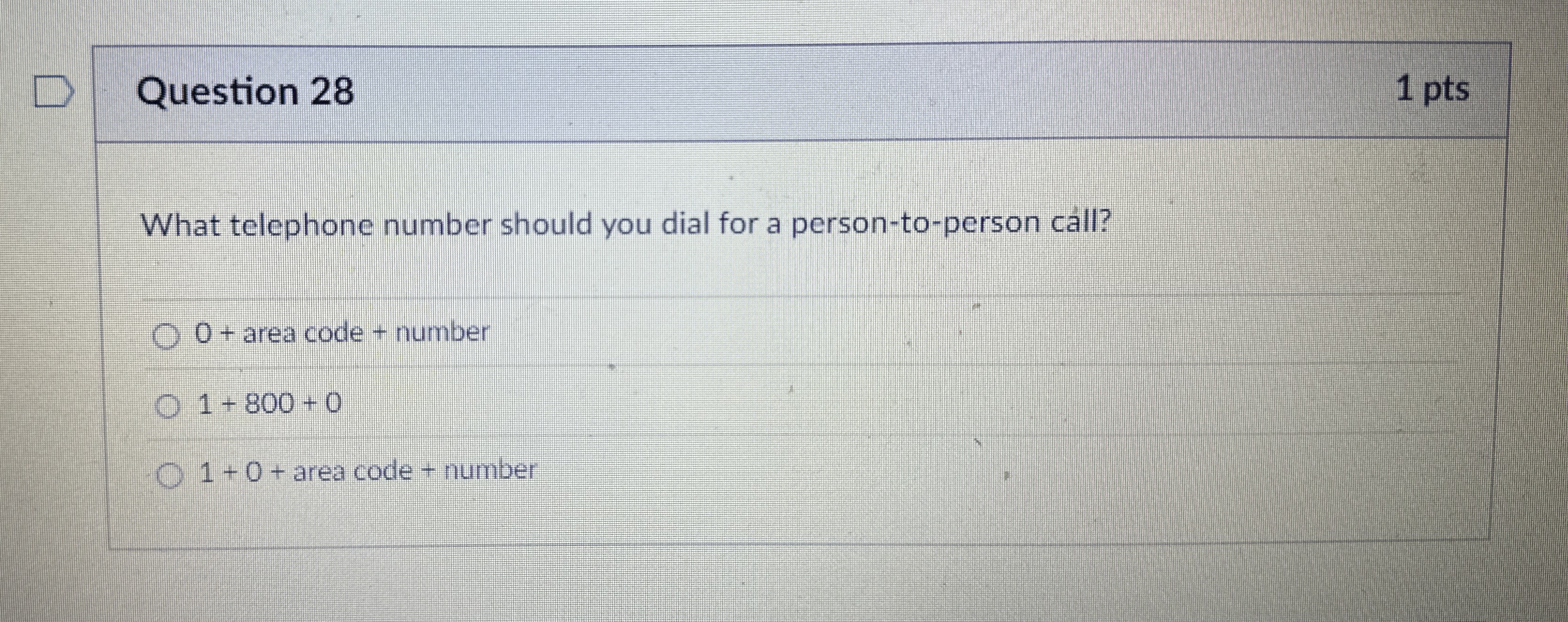 Question 2 8 What telephone number should you