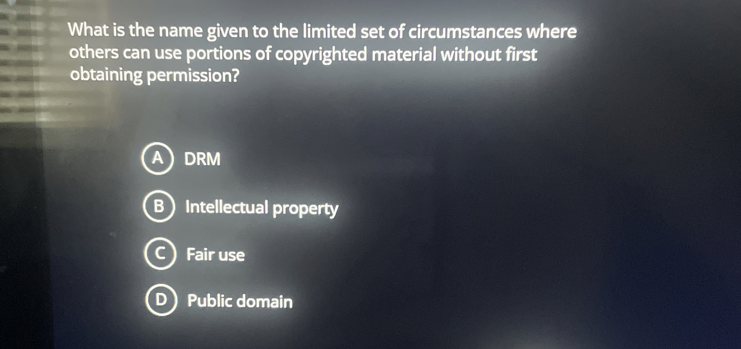 What is the name given to the limited set of