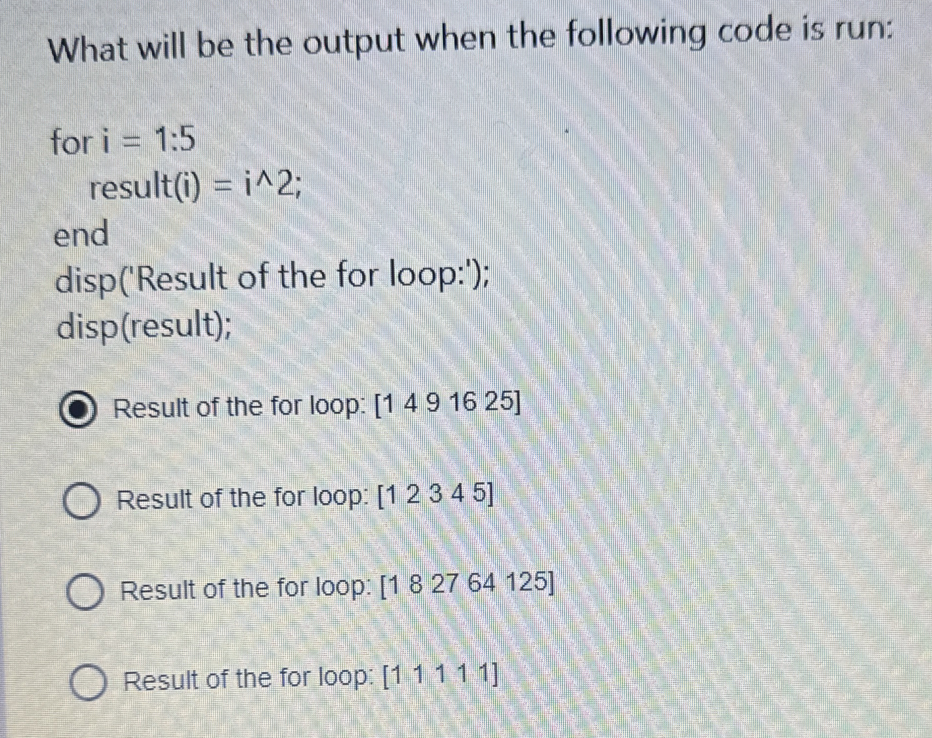 What will be the output when the following code
