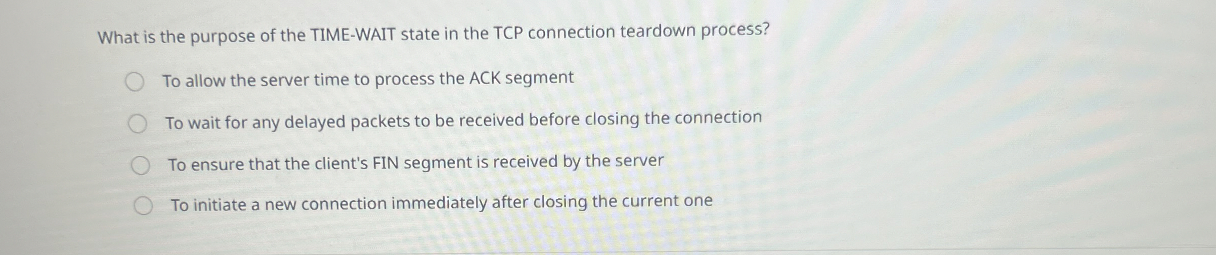 What is the purpose of the TIME - WAIT state in