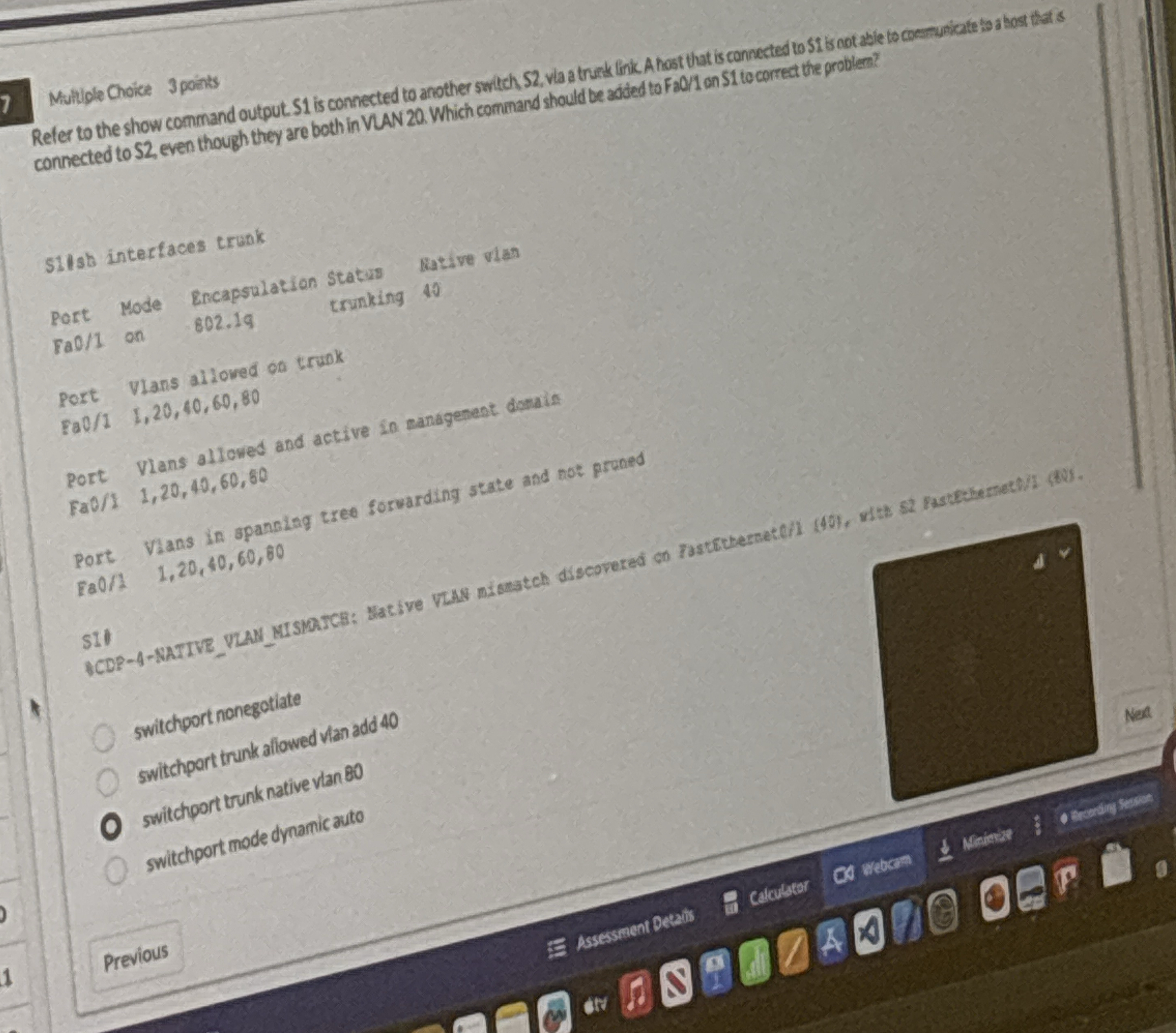 7 Mulligle Choike 3 points connected to 5 2 even