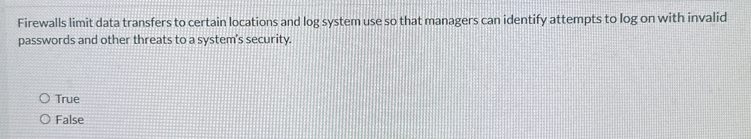 Firewalls limit data transfers to certain