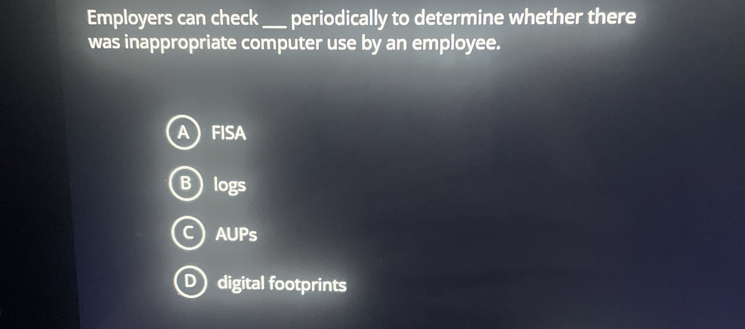 Employers can check periodically to determine