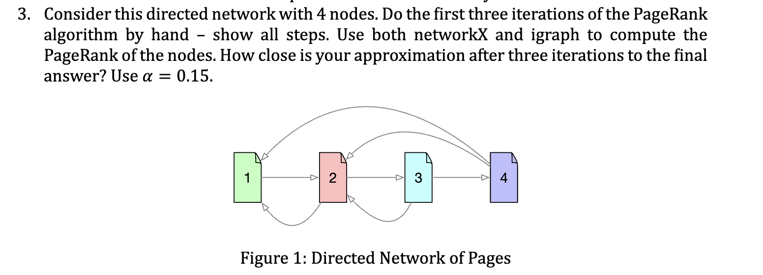 3 . Consider this directed network with 4 nodes.