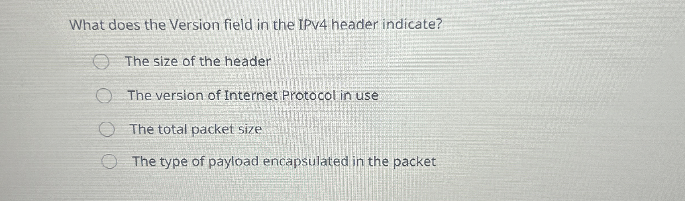 What does the Version field in the IPv 4 header