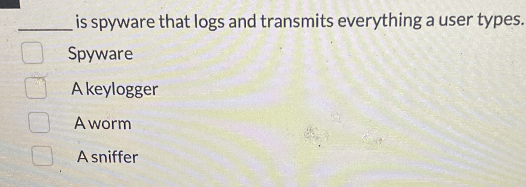 q , is spyware that logs and transmits everything