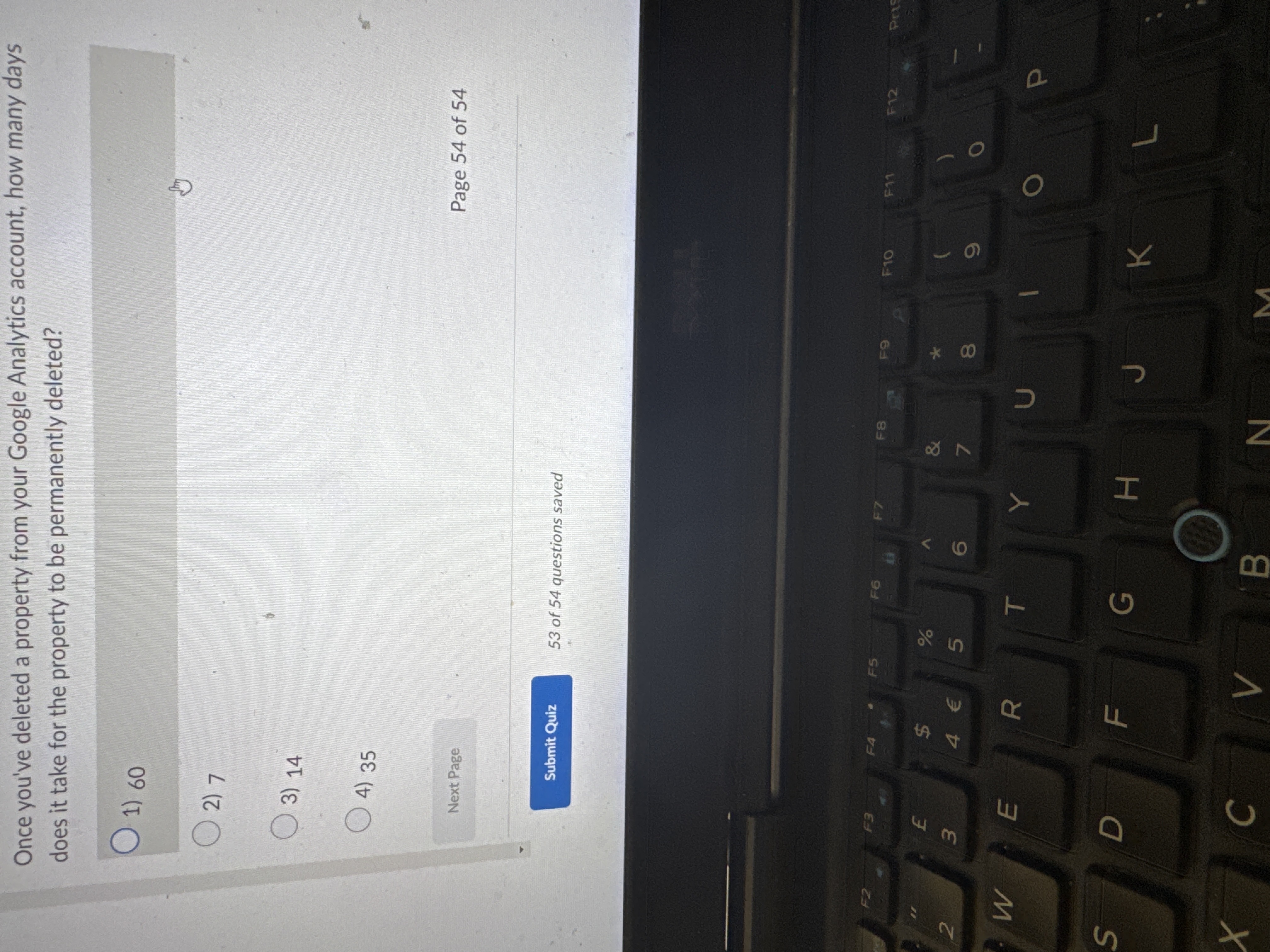 Once you've deleted a property from your Google