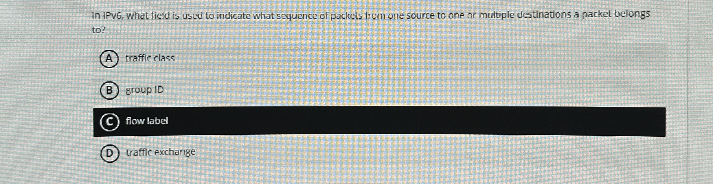 In IPV 6 , what field is used to indicate what