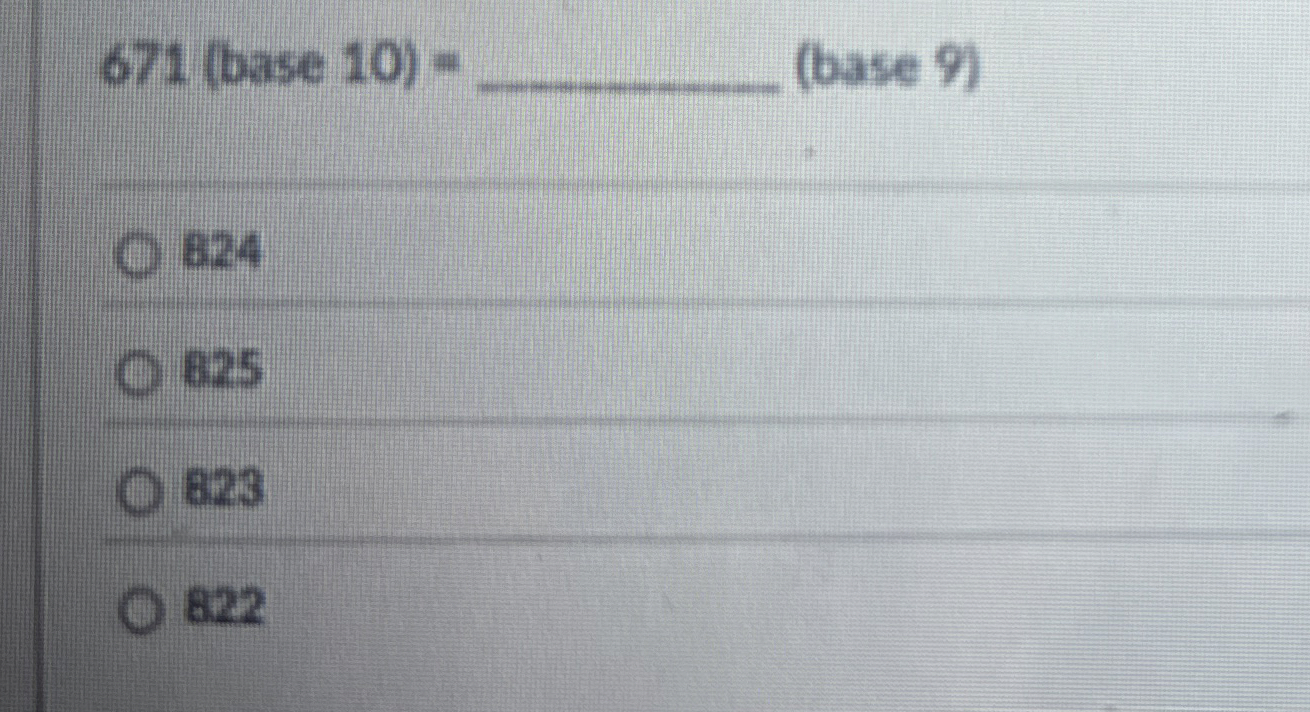 6 7 1 ( base 1 0 ) = ( base 9 ) 8 2 4 8 2 5 8 2 3