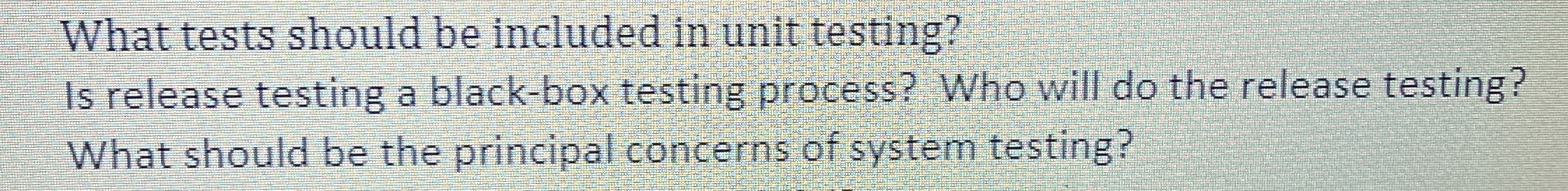 Is release testing a black - box testing process?