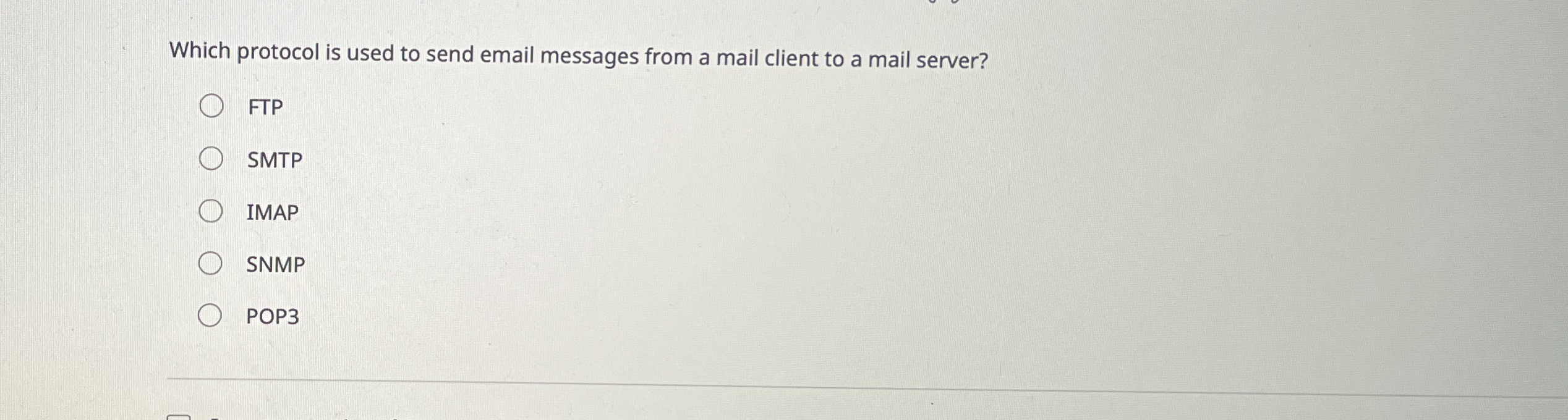Which protocol is used to send email messages