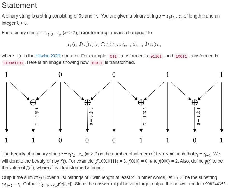 help Statement A binary string is a string