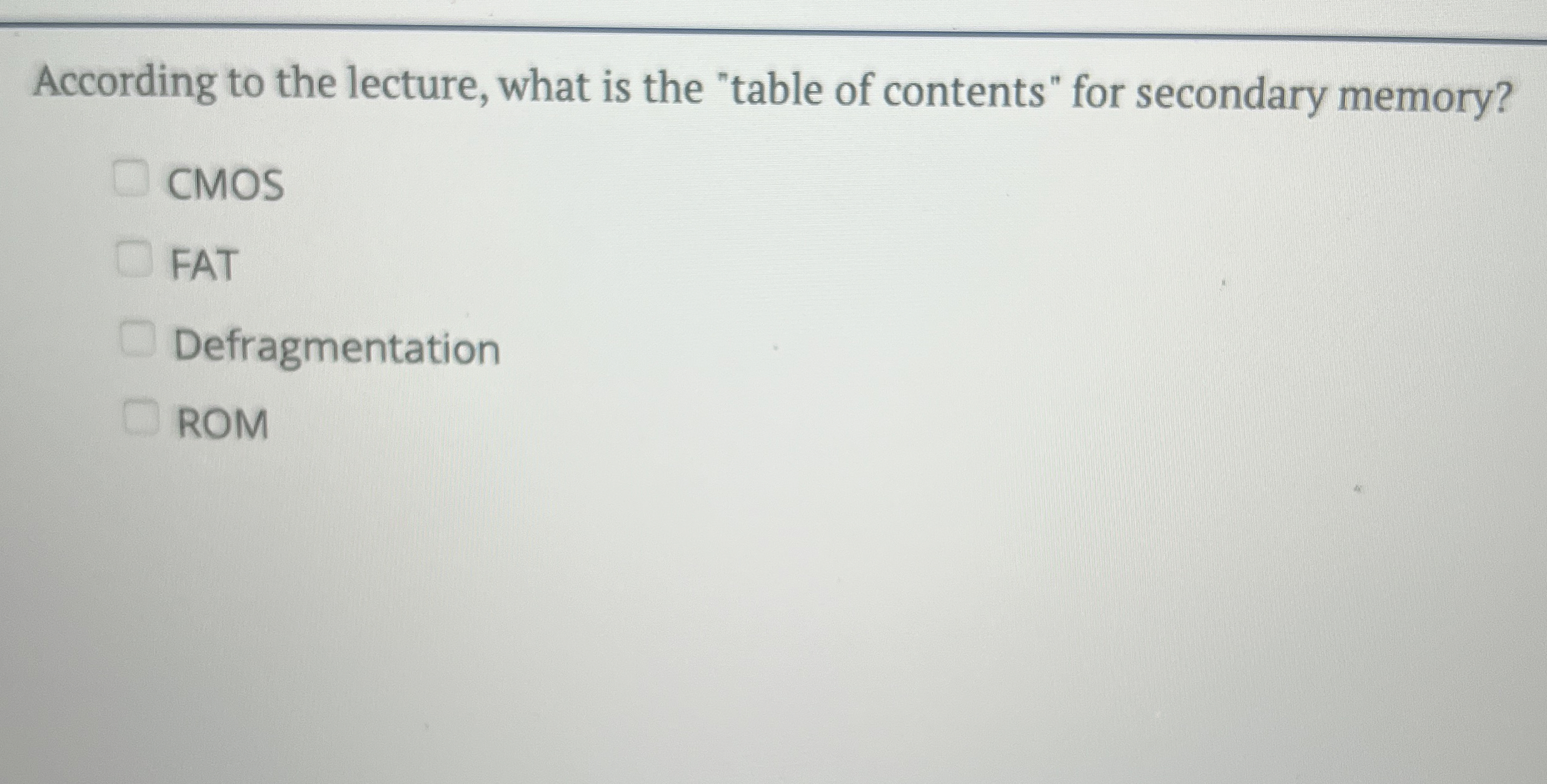 According to the lecture, what is the "table of
