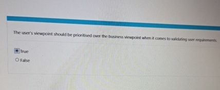 The user's viewpoint should be prioritised over