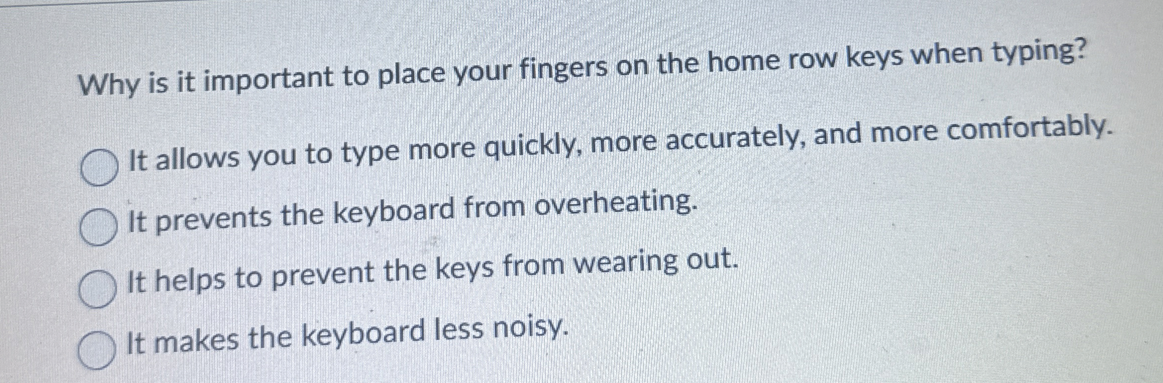 Why is it important to place your fingers on the