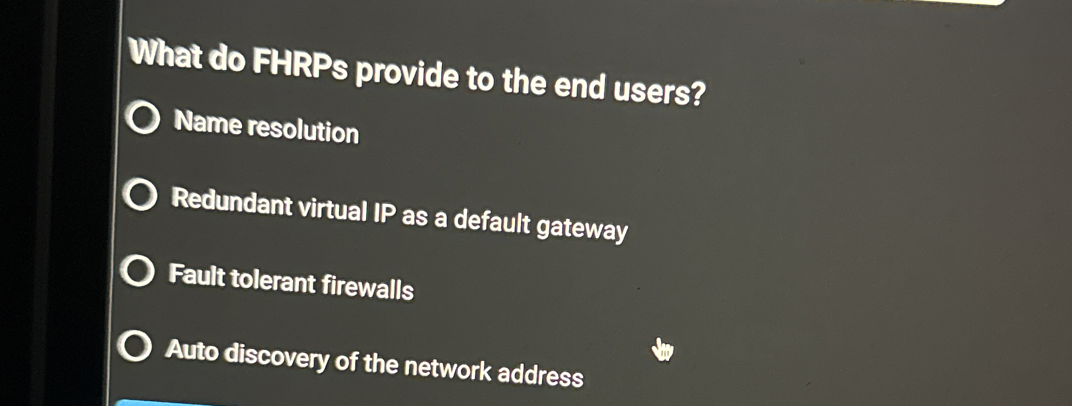 What do FHRPs provide to the end users? Name
