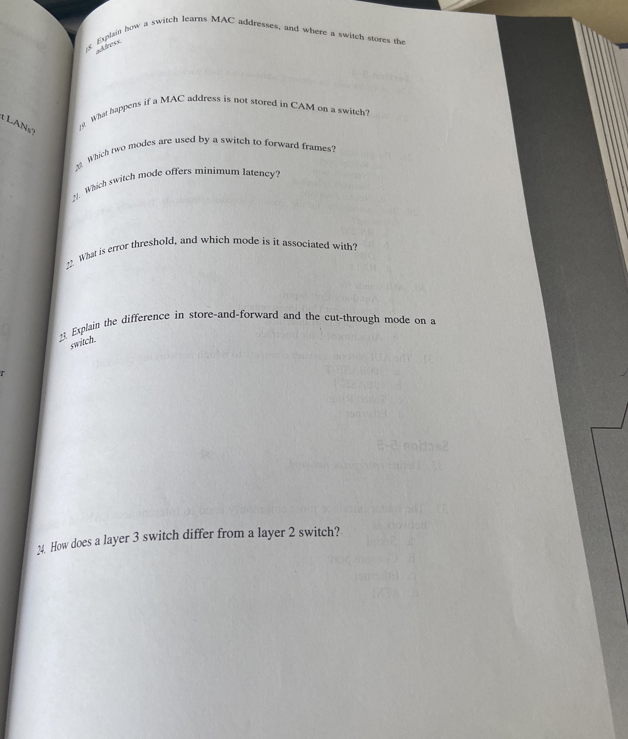 What happens if a MAC address is not stored in