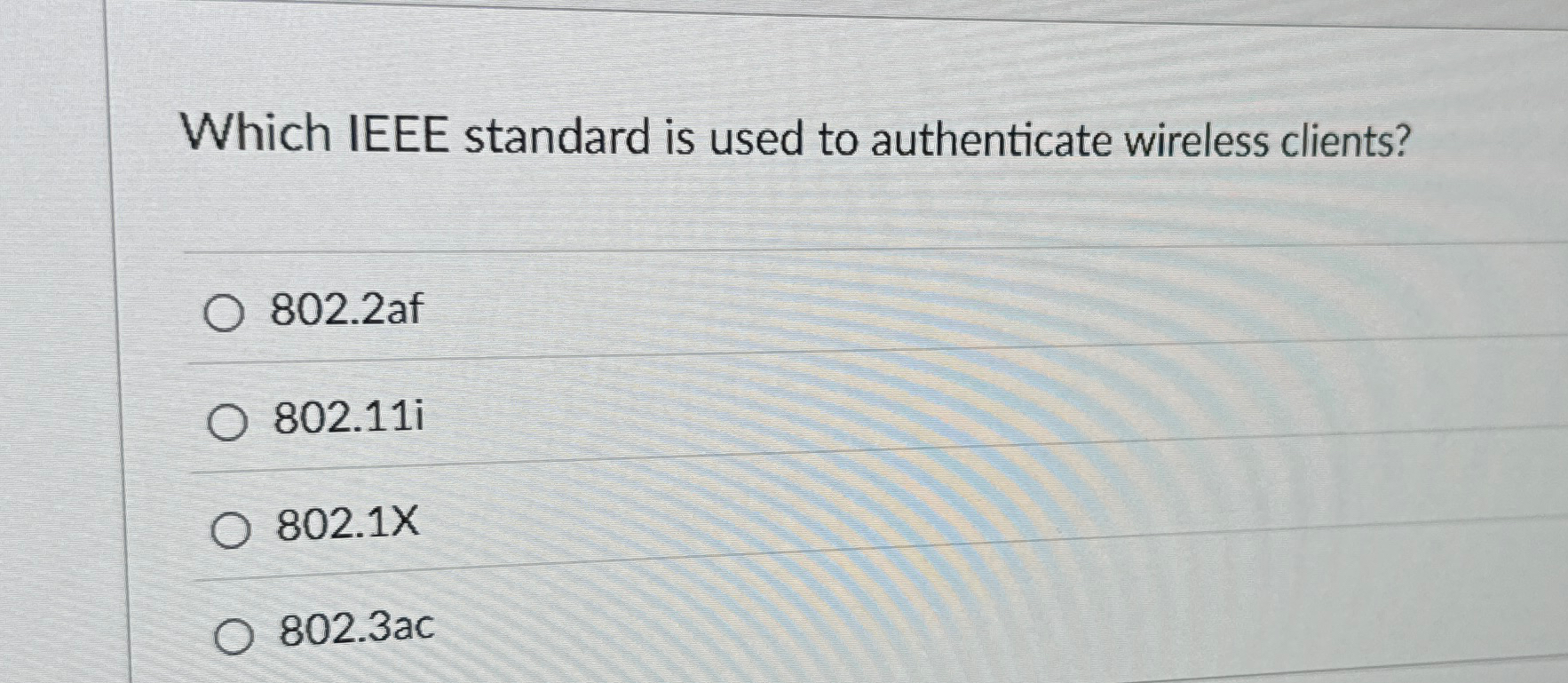 Which IEEE standard is used to authenticate