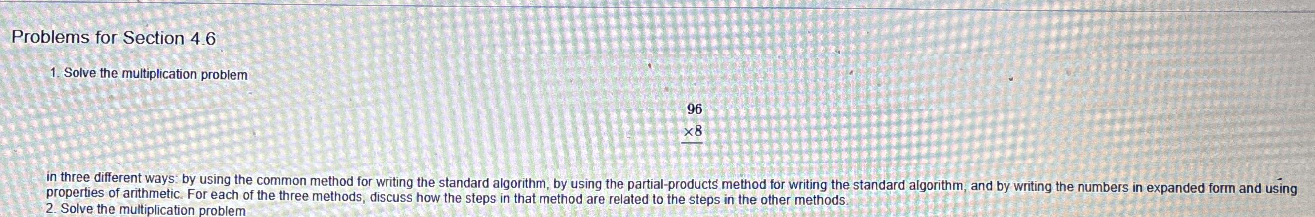 Problems for Section 4 . 6 Solve the