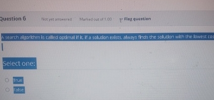 A search algorithm is called optimal if it if a