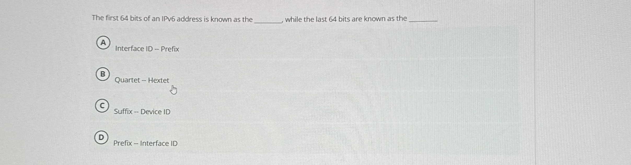 The first 6 4 bits of an IPv 6 address is known