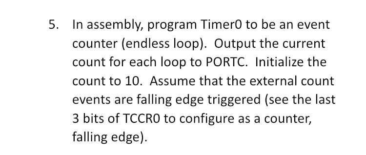 In assembly, program TimerO to be an event