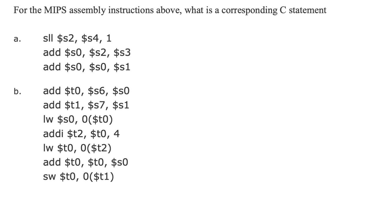 For the MIPS assembly instructions above, what is