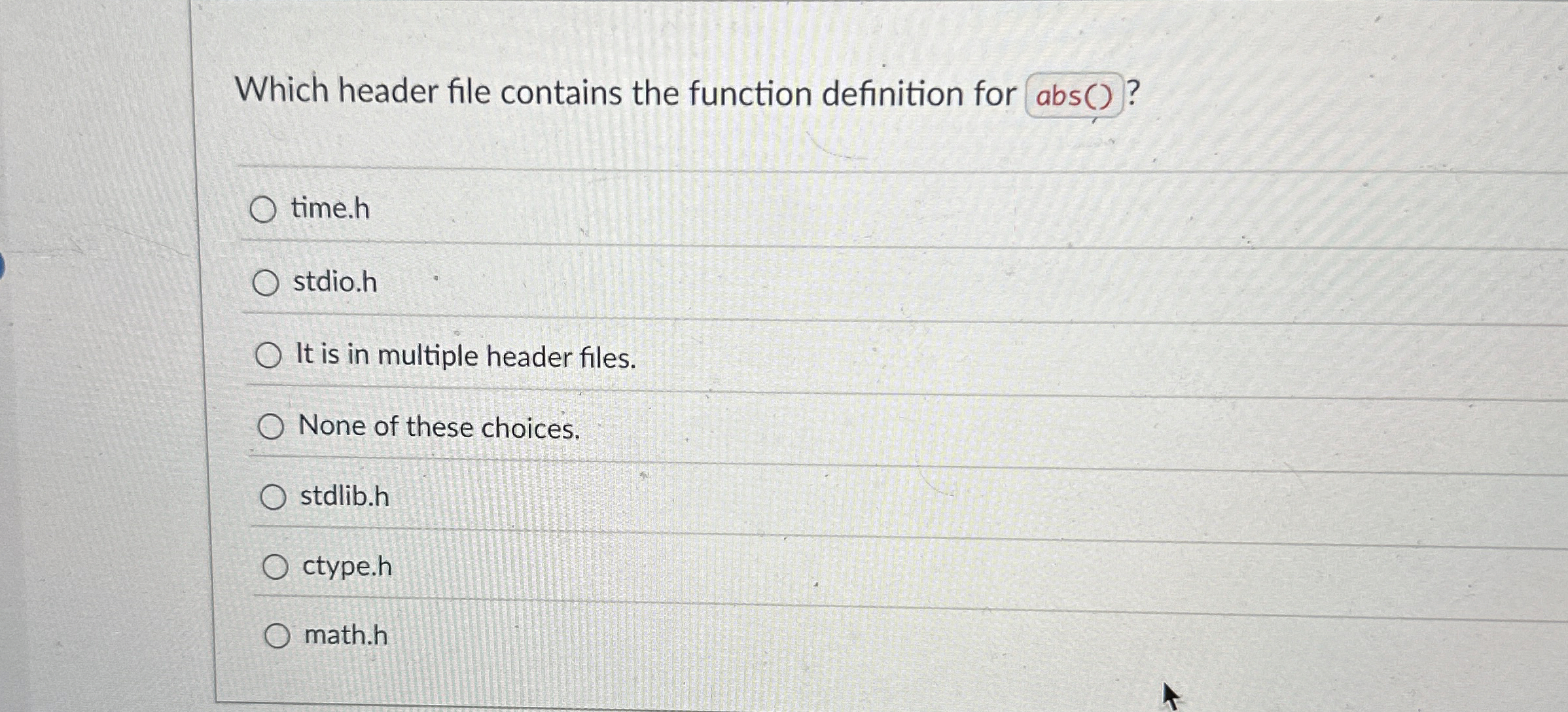 Which header file contains the function