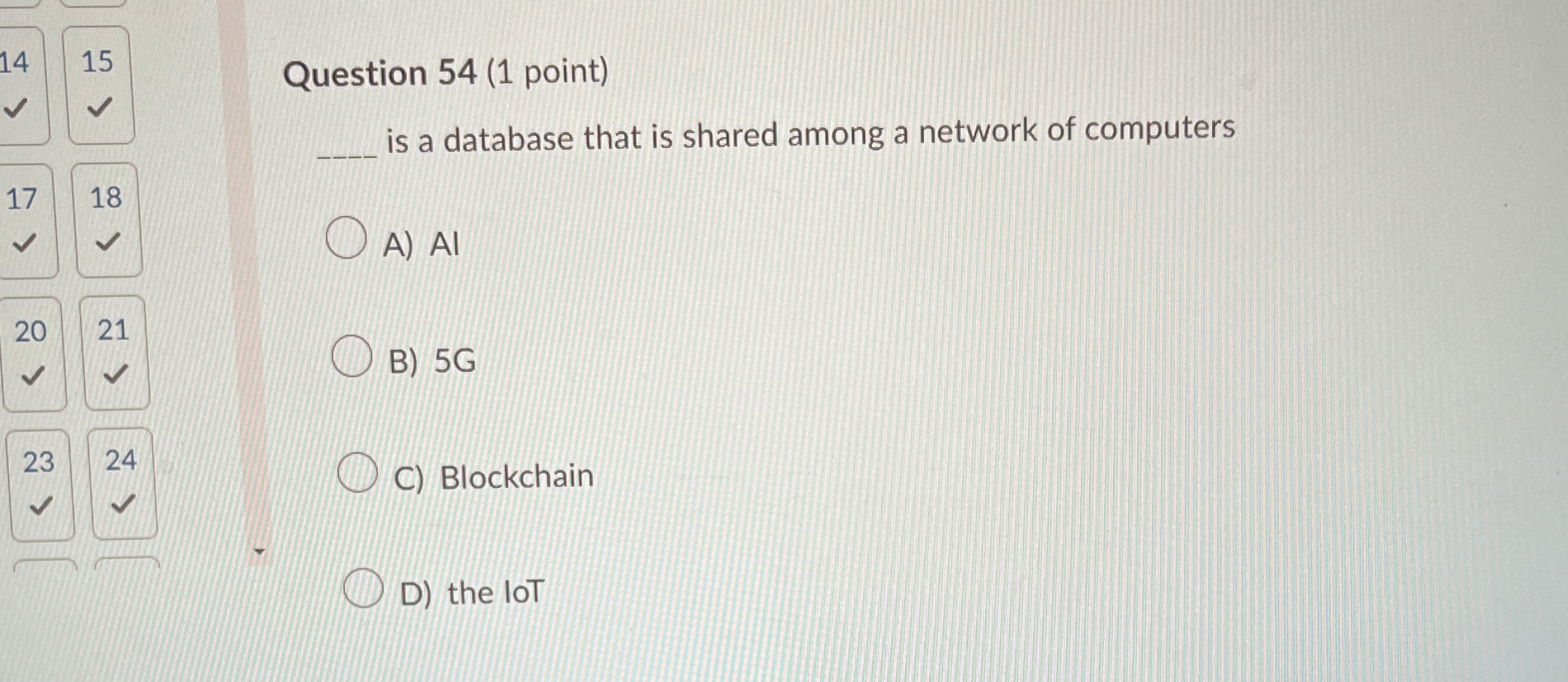 Question 5 4 ( 1 point ) is a database that is
