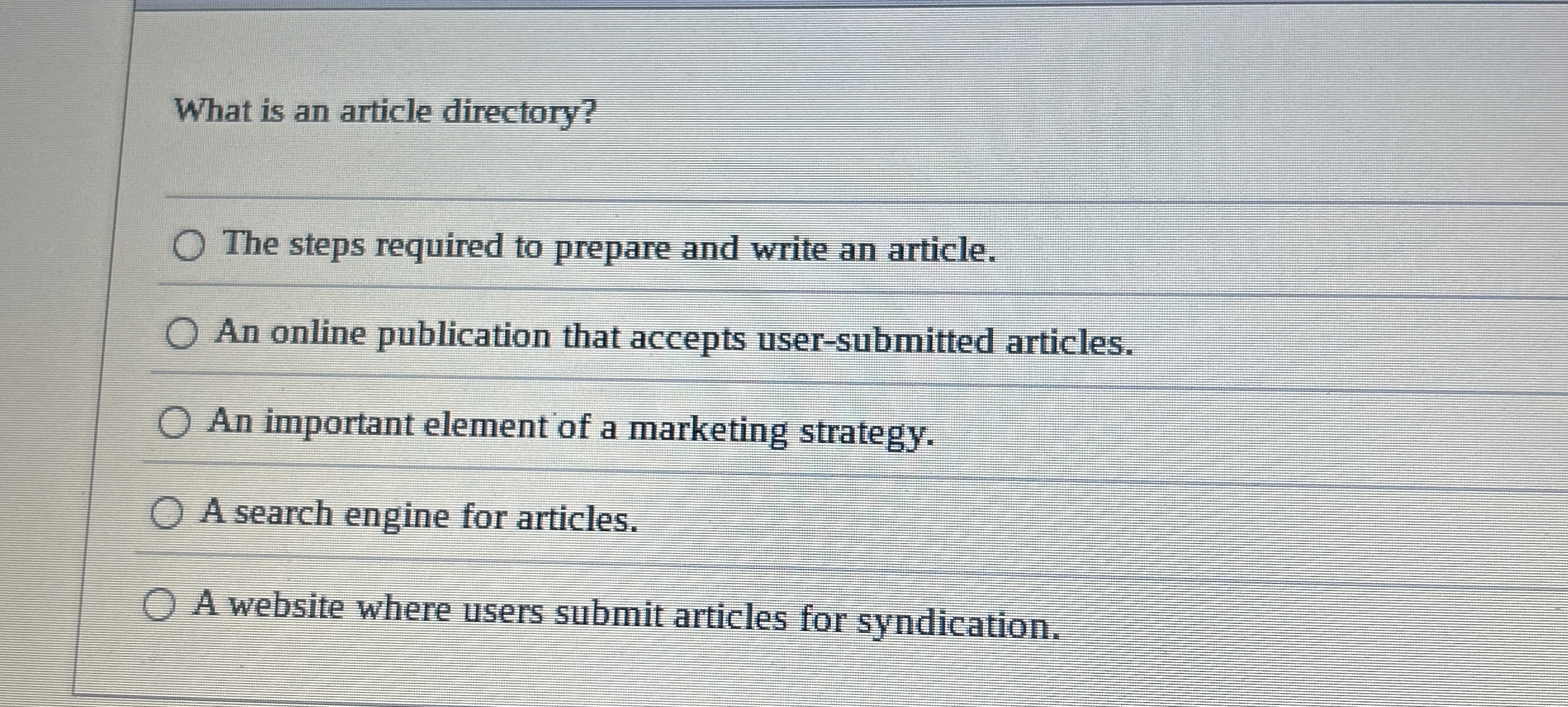 What is an article directory? The steps required