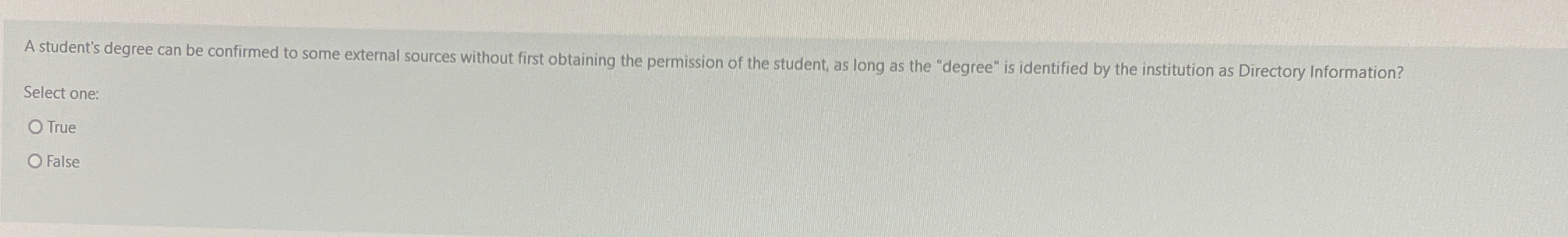 A student's degree can be confirmed to some