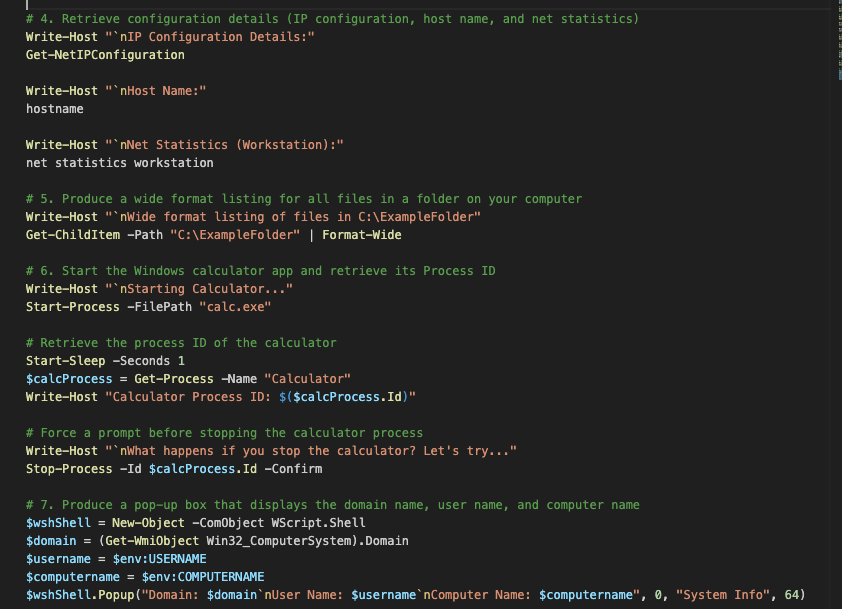 Write a PowerShell script. Your script should