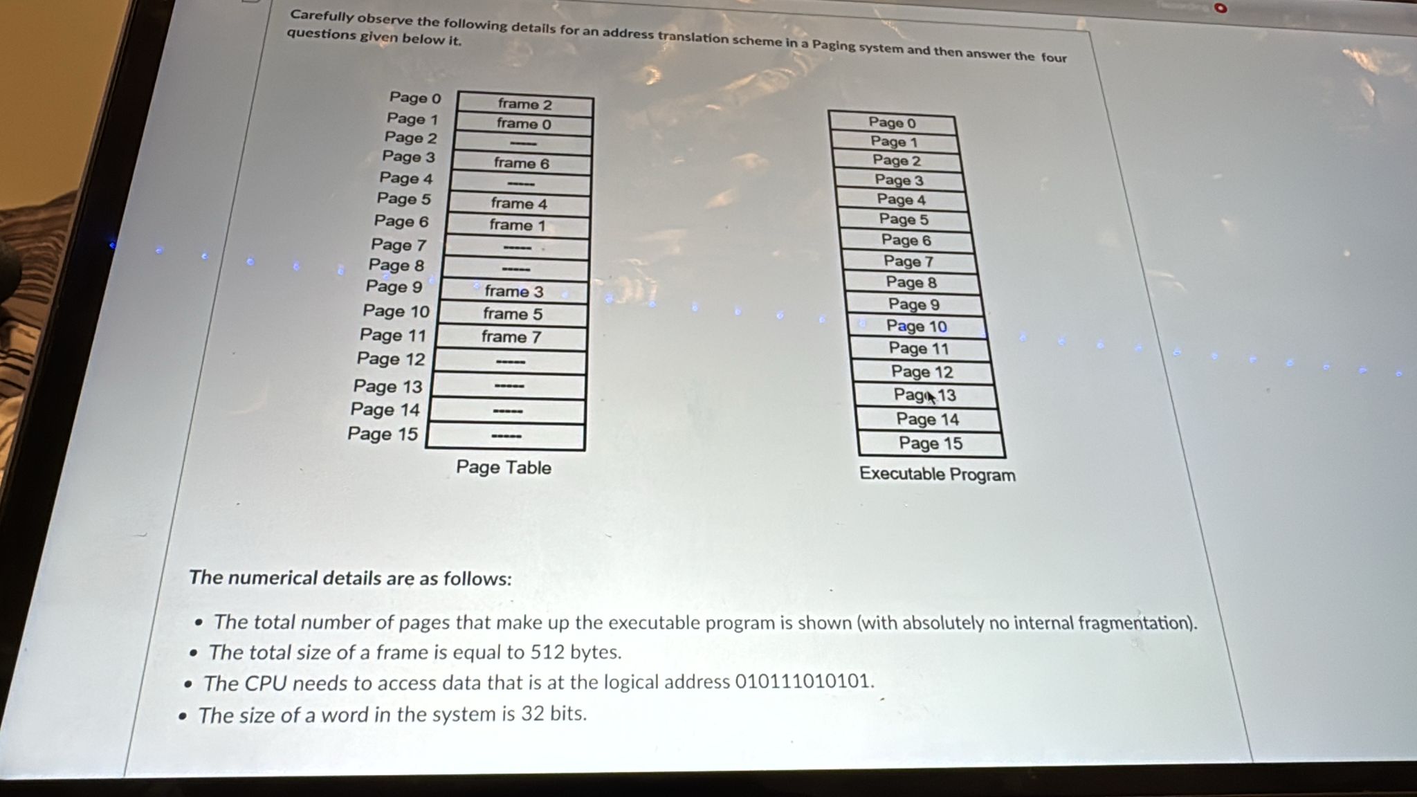 Carefully observe the following details for an