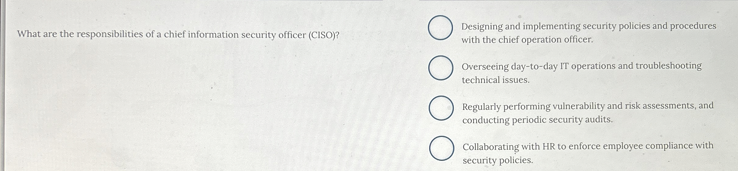 What are the responsibilities of a chief