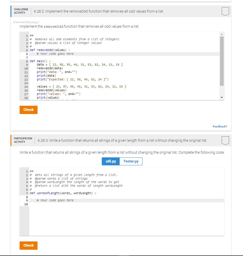 PLEASE INCLUDE CODE AND EXPLAIN. 6 . 2 8 . 2 :