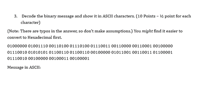 Decode the binary message and show it in ASCII