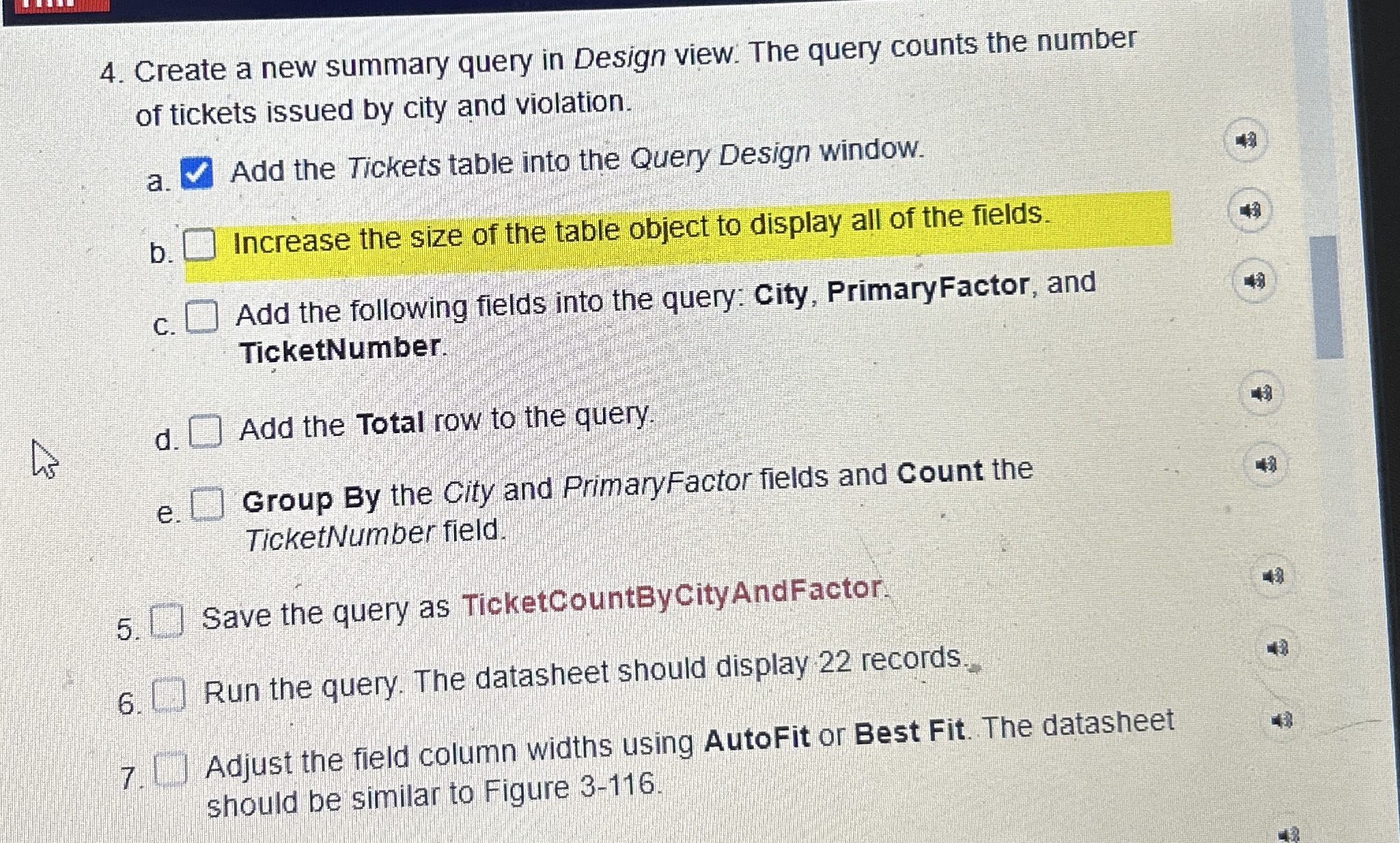 Create a new summary query in Design view. The