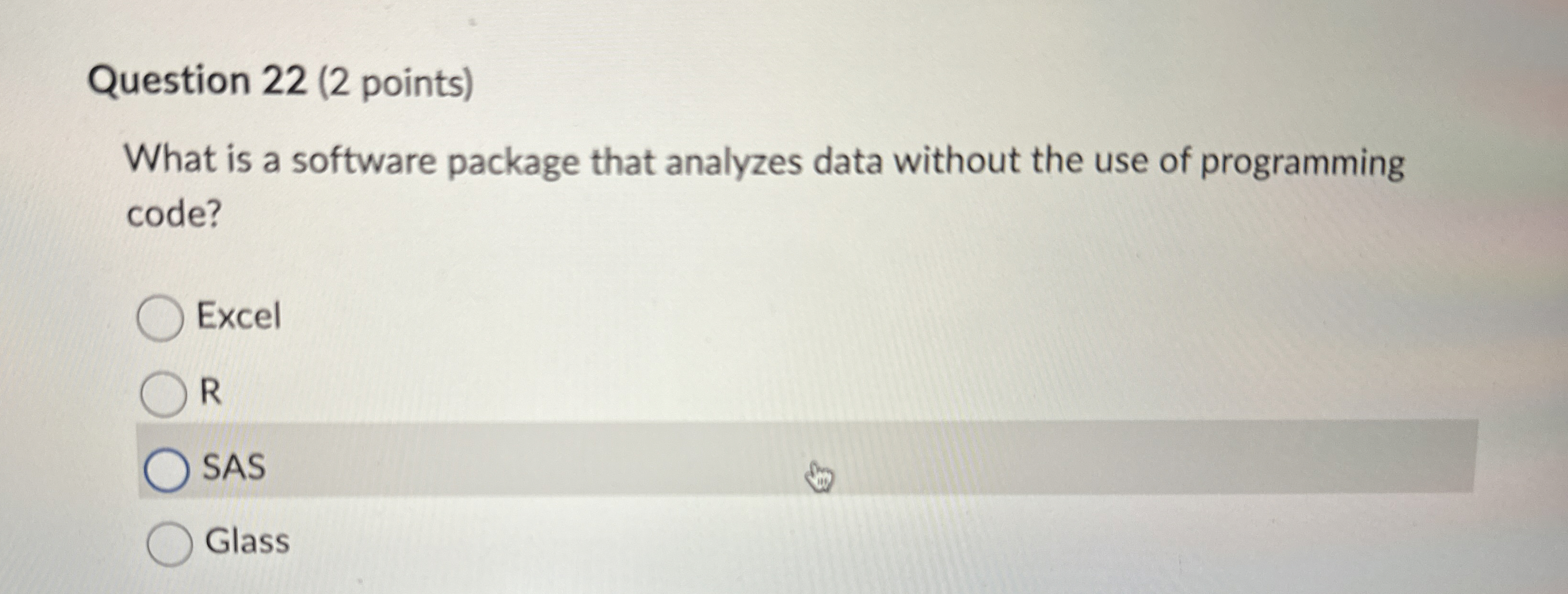 Question 2 2 ( 2 points ) What is a software