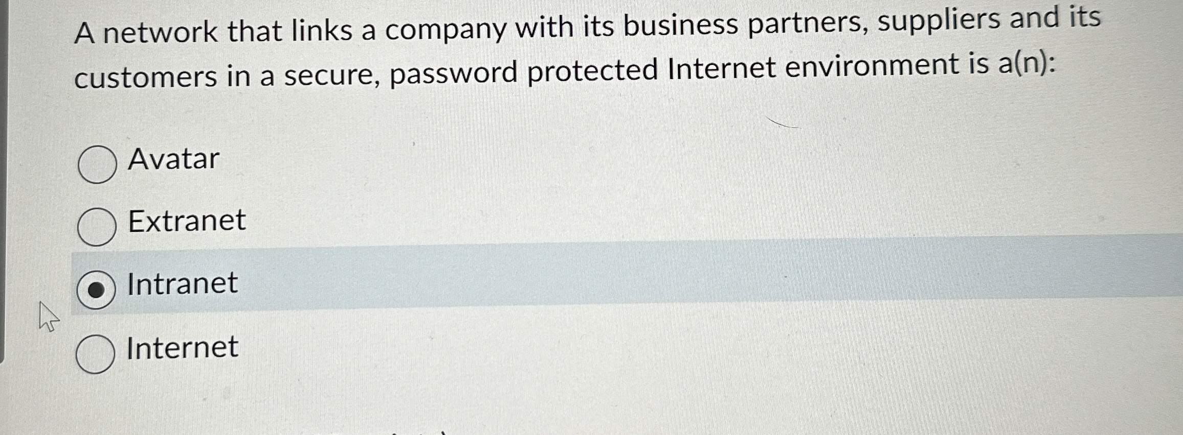A network that links a company with its business