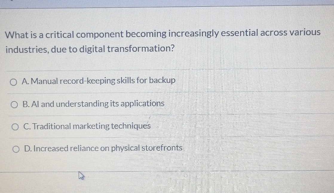 What is a critical component becoming