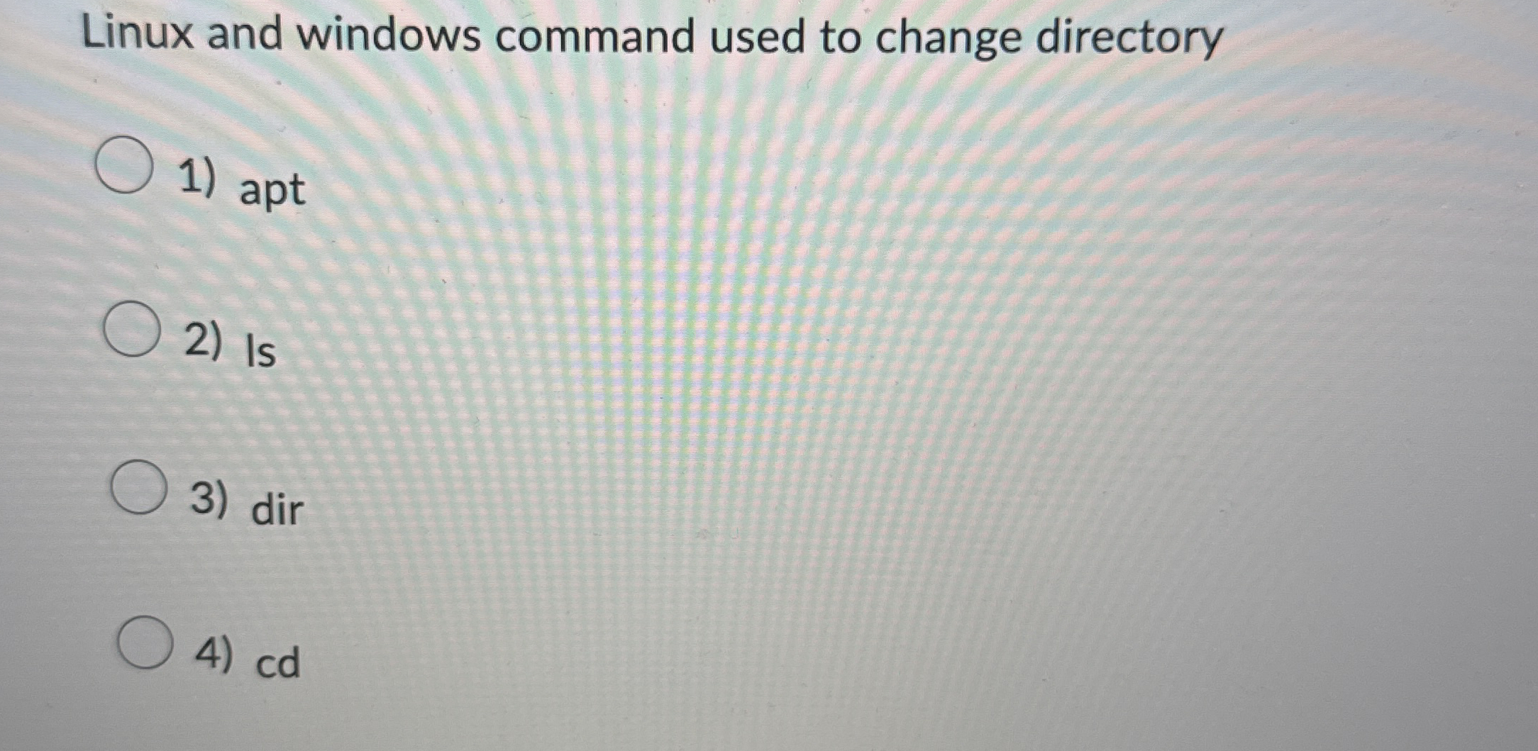 Linux and windows command used to change