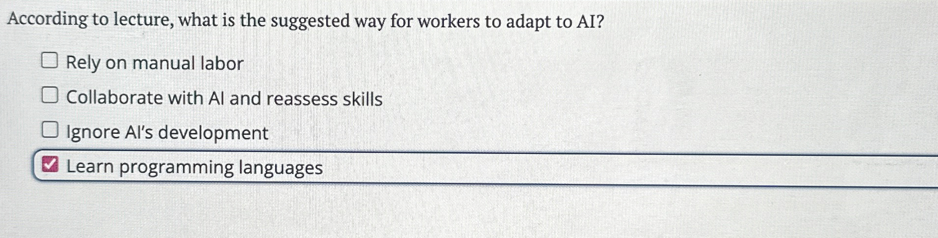 According to lecture, what is the suggested way