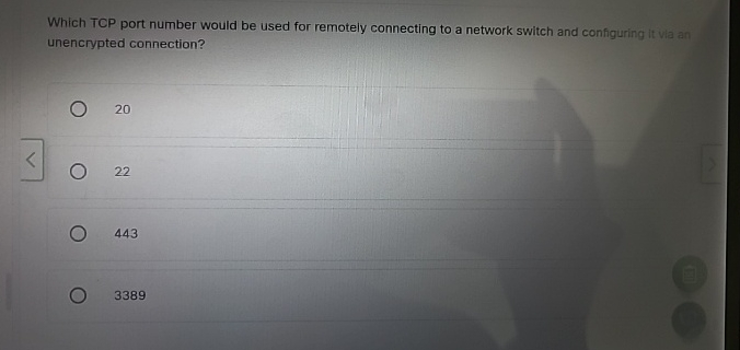 Which TCP port number would be used for remotely