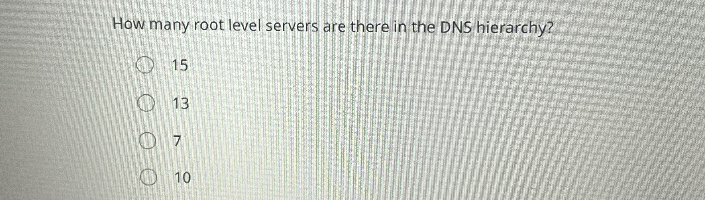 How many root level servers are there in the DNS