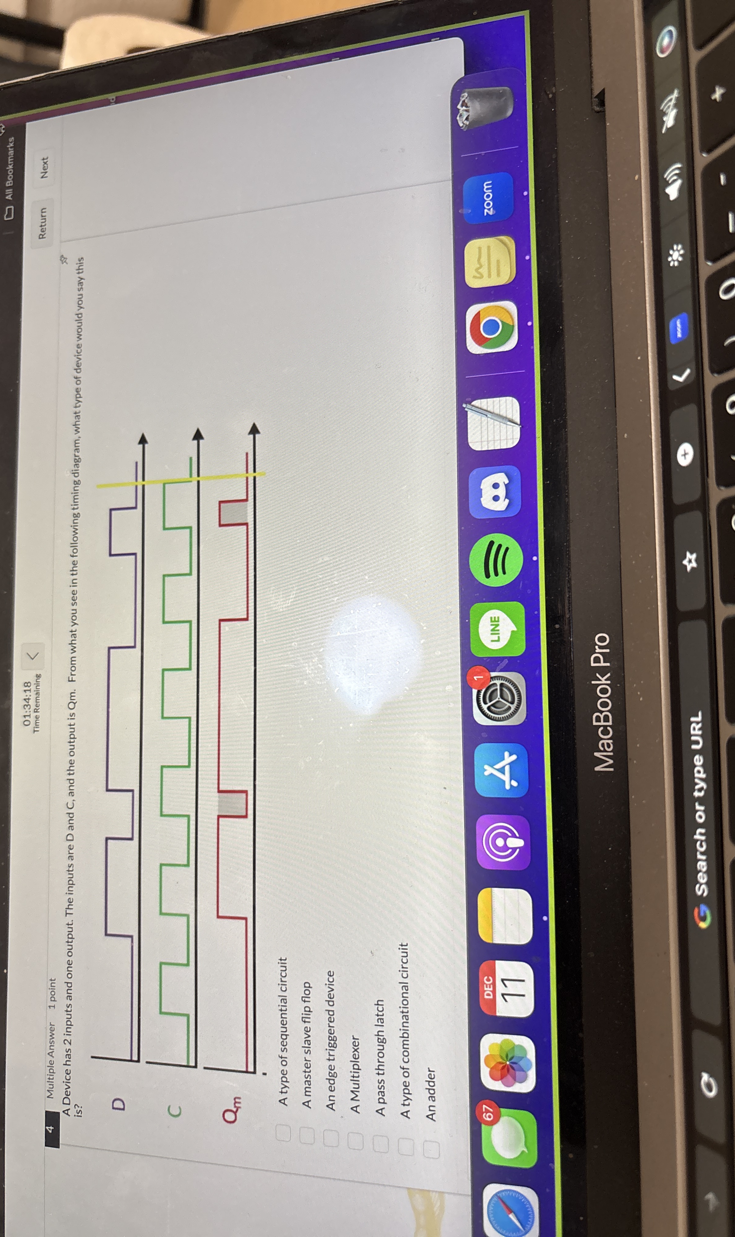 All Bookmarks 0 1 : 3 4 : 1 8 Time Remaining 4